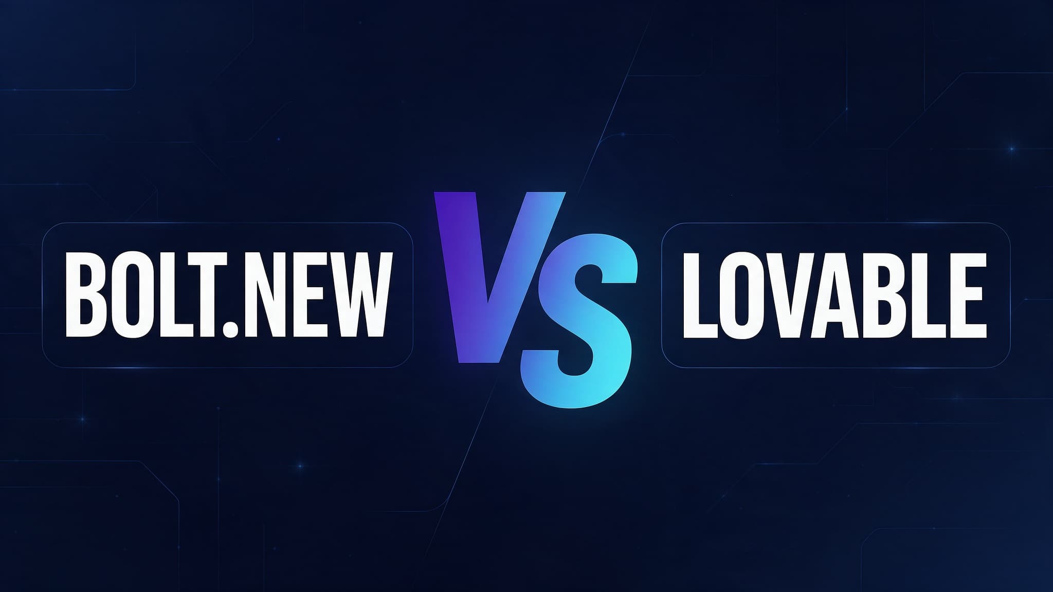 Abstract illustration of two glowing app icons facing each other in comparison